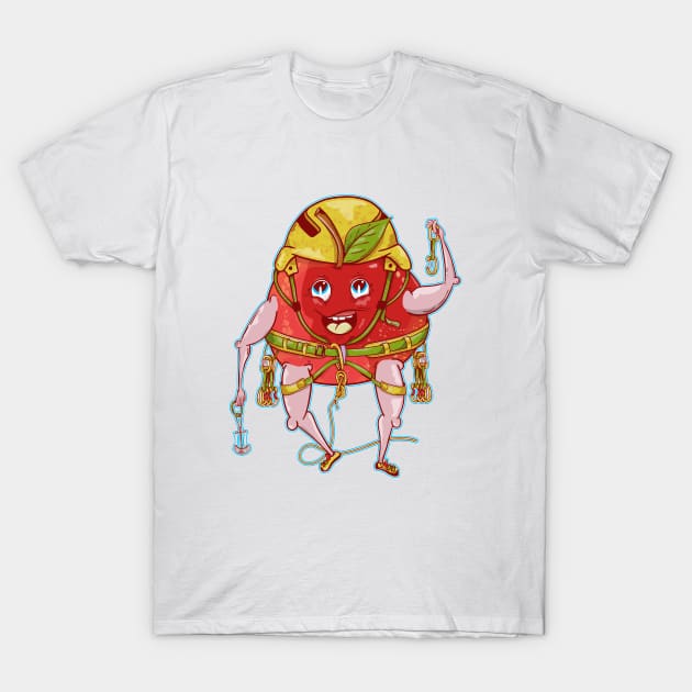 An apple rock climbing T-Shirt by mailboxdisco